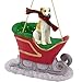 Whippet Tan White Dog Sleigh Holiday Christmas Ornament