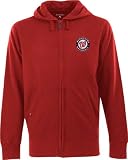 Washington Nationals Dark Red Signature Full-Zip Fleece Hooded Sweatshirt