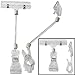 Adjustable Rack Mount Plastic Sign Holder Clip with Optional 3.5'' Stem - Pack of 10