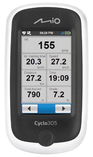 Mio 305E HR + C GPS Cycle Computer  - White/Black