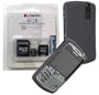 Gray Silicone Skin Cover Case and Kingston 4GB microSDHC Class 4 Memory Card with miniSD, SD Adapter for Blackberry Curve 8300 8310 8320 8330