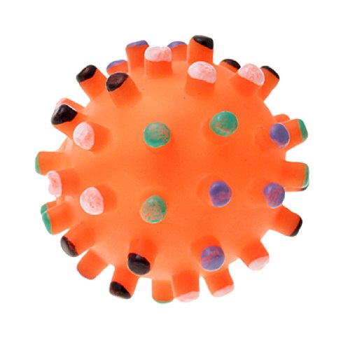 Jardin Toy Chew Squeak Squeaky Ball for Pets, Small, Orange