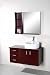 Modern Single Bowl Bath Vanity Top Mount Sink & Mirror