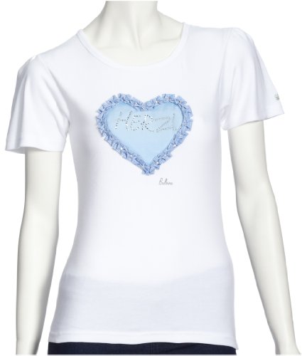 BALBINA 109000007610 Shirt Herz blau \"Herzl\" Damen , Gr. 36 (S),  Wei&szlig; (white  Preisvergleich