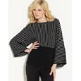 AK Anne Klein Striped Dolman-Sleeve Sweater