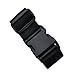 Explore Land Heavy Duty Polyester Luggage Strap Adjustable Suitcase Travel Belt (1-Pack Black)