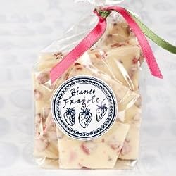 Broken White Chocolate with Strawberries