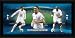 Spurs Dimitar Berbatov, Robbie Keane & Darren Bent 18x8 Framed 3 Player Print, Tottenham Hotspur FC.