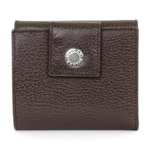 Buy Ladies Bi-Fold Brown Palladium Leather Wallet: Brown Palladium Wallet by Bulgari
