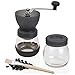Jumbl Ceramic Coffee Mill, Hand Crank Manual Burr Coffee Grinder - Adjustable to Different Grind Sizes Includes Brush for Easy Clean- Colors May Vary