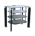 Centurion GT14 Black Hifi/LCD/Plasma Stand in Black Glass and Chrome