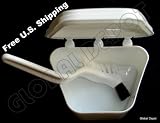 1 White DENTURE RETAINER Bath & Brush Set CLEANING CUP (1 Kit Includes 1 Denture Bath & 1 Brush)