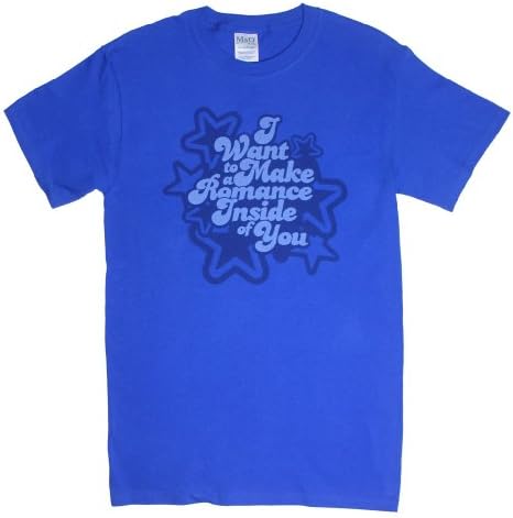 I Want To Make A Romance - Borat T-shirt: Adult Small - Royal Blue