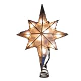 Kurt Adler 10-Light Capiz Star of Bethlehem Clear Treetop