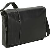 Kenneth Cole Reaction Business and Luggage Full-Grain Leather Laptop Messenger Bag (Black)