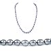 AugustinaJewelry Single Strand 22 Inch 9-10mm Black Oval Shape Freshwater Cultured Pearl Necklace