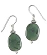 Green Adventurine Rounded Earrings with Solid Sterling Silver Accents