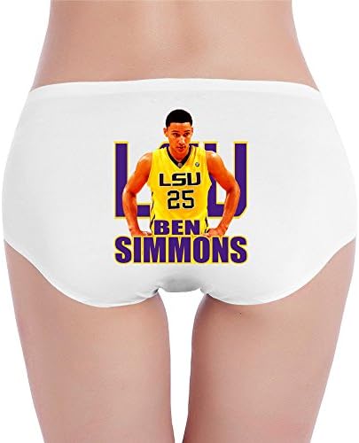 Custom Women's Cool Low-Waist Smooth Ben 25# Simmons Basketball Player Brief Hipster White M