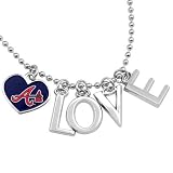MLB Touch by Alyssa Milano Atlanta Braves Love Necklace with Heart Team Logo