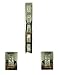 9ct White Gold Diamond Rectangular Drop Pendant and Earring Set 18