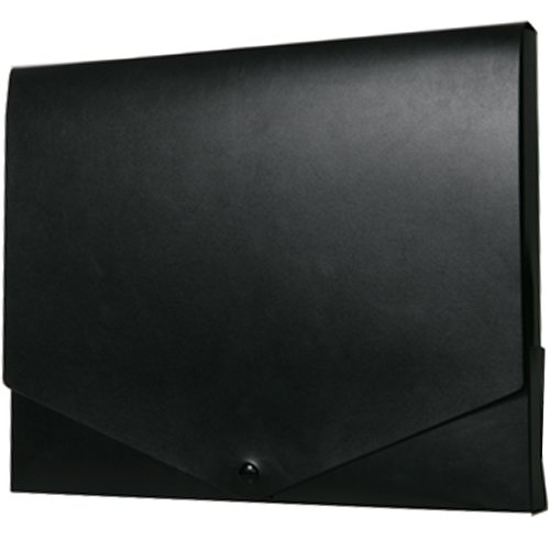 Medium Black Plastic Snap Closure Portfolios (10 x 12 1/2 x 3/4) - Sold Individually