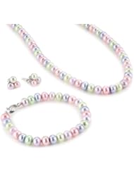 Honora Childrens Multi-Color Freshwater Cultured Pearl Set