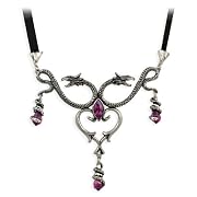 Laidly Wyrm Crystal Gothic Dragon Necklace
