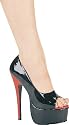 Ellie Shoes - 652-BONNIE, 6.5" Stiletto Heel Open Toe Pump