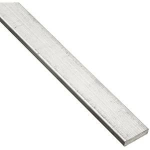 Aluminum 6061-T6511 Rectangular Bar, Clear Anodized Coating, 0.5" Thick