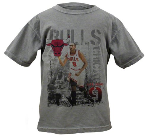Luol Deng Chicago Bulls Youth Titanium Caged Player Soft Hand Pigment-Dyed Premium T-Shirt