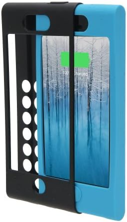 iHangy Tough Protective Case/Cover for iPhone 5c with Lanyard Necklace and Stylus - Retail Packaging - Black/Blue