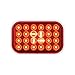 Grand General 77182 Red Rectangular Pearl 24-LED Stop/Turn/Tail Sealed Light