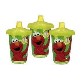 Munchkin 3 Pack Sesame Street Re-Usable Twist Tight Spill-Proof Cups, 10 Ounce, Colors May Vary