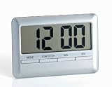 Large Display Magnetic Digital Kitchen Timer - Satin Silver