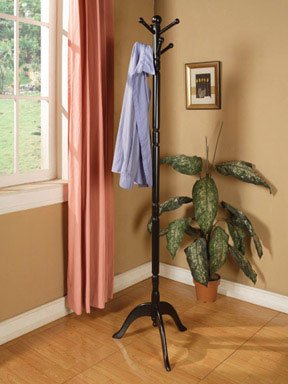 Linon Home Decor 98114BLK-01-KD Coat Rack Black