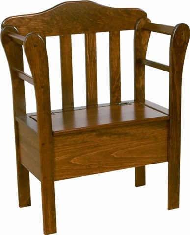 Amish Furniture Entryway Furniture Pine Wood Small Storage Bench - Cherry Stain