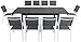 Hanover CAMDN11PC-WHT Cameron 11-Piece Expandable 10 Sling Chairs and a 40" x 94" Table Outdoor Dining Set, White