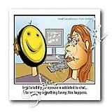 Londons Times Funny Computer Cartoons - ADDICTED TO CHAT - Iron on Heat Transfers