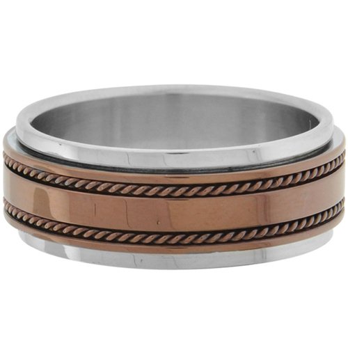 Inox Jewelry Men's Copper Plated Braided 316L 