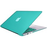 Macbook Air 11 Case, SlickBlue Rubberized Hard Case Cover for 11-Inch Macbook Air With Keyboard Cover - Fits Model A1370 / A1465 - Turquoise Blue