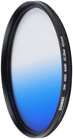 ZOMEI Ultra Slim GC Optical Resin Graduated Filter Neutral Density Filter (49 mm, Blue)