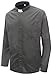 Ivyrobes Mens Tab-Collar Long Sleeves Clergy Shirt Grey
