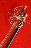  : 43.5" Full Length Musketeer Rapier Steel Fencing Sword w Swept Hilt Guard