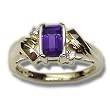 .02 CT 6X4 EMERALD CUT AMETHYST LADIES RING