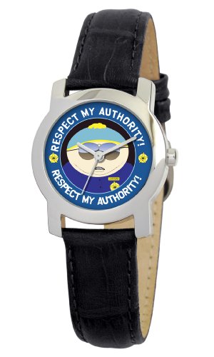 South Park Women's D1562S021 Eurus Collection Cartman Black Leather Watch