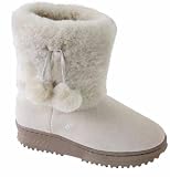 LAMO Australia Sheepskin Suede Pom Pom Women's Boots Sand