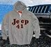 Jeep full zip Hooded Sweatshirt Grey Large