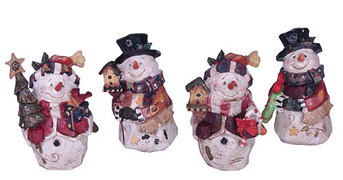 Club Pack of 12 Vintage Country Rustic Christmas Snowman Figures 6