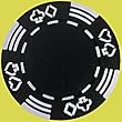 100 Royal Casino Suited Poker Chips - Black