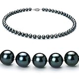 Black 6.5-7mm AAA Japanese Akoya Pearl Necklace 23 inch Matinee Length